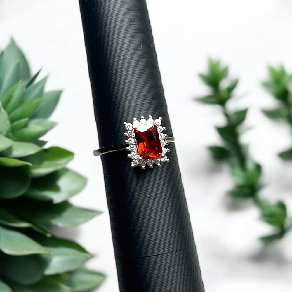 18K White Gold Plated CZ Ring